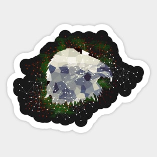 White Eagle Lowpoly Sticker